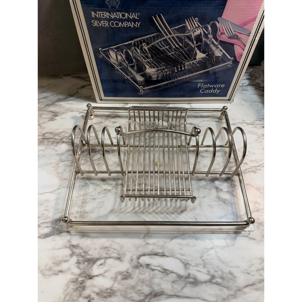 VTG International Silver Co. Silverware Buffet Caddy Holds Service for 12 (2592)